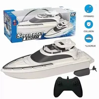 Remote Control Boats Can Be Launched To Simulate High-Speed Speedboats Electric Steamboats Children Boys Water Park Toys Outdoor 3