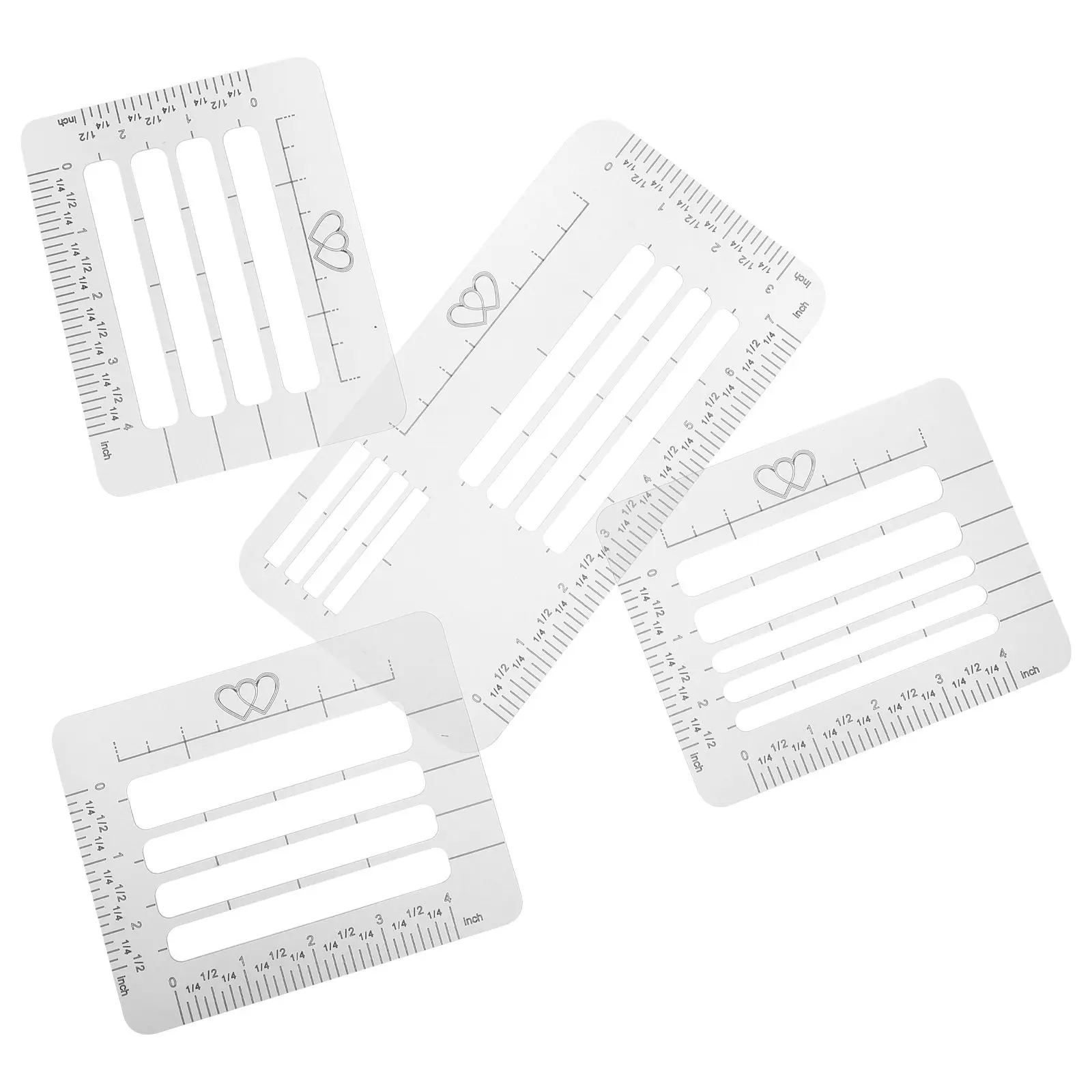 4Pcs 4 스타일 봉투 주소 지정 가이드 스텐실 템플릿 세트 B6 Dl Zl C5 봉투용 프리미엄 PP 반투명 인체공학적 디자인