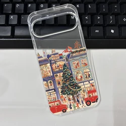 Cute Winter Snow Christmas Tree Graphic Clear Phone Case - Google Pixel 11 (-1)