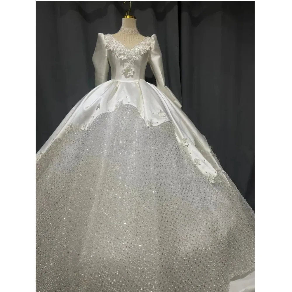 

Kisswhite XLOVE Collection satin glitters high quality luxury bridal dresses ball gown china factory wholesale Wedding Dresses