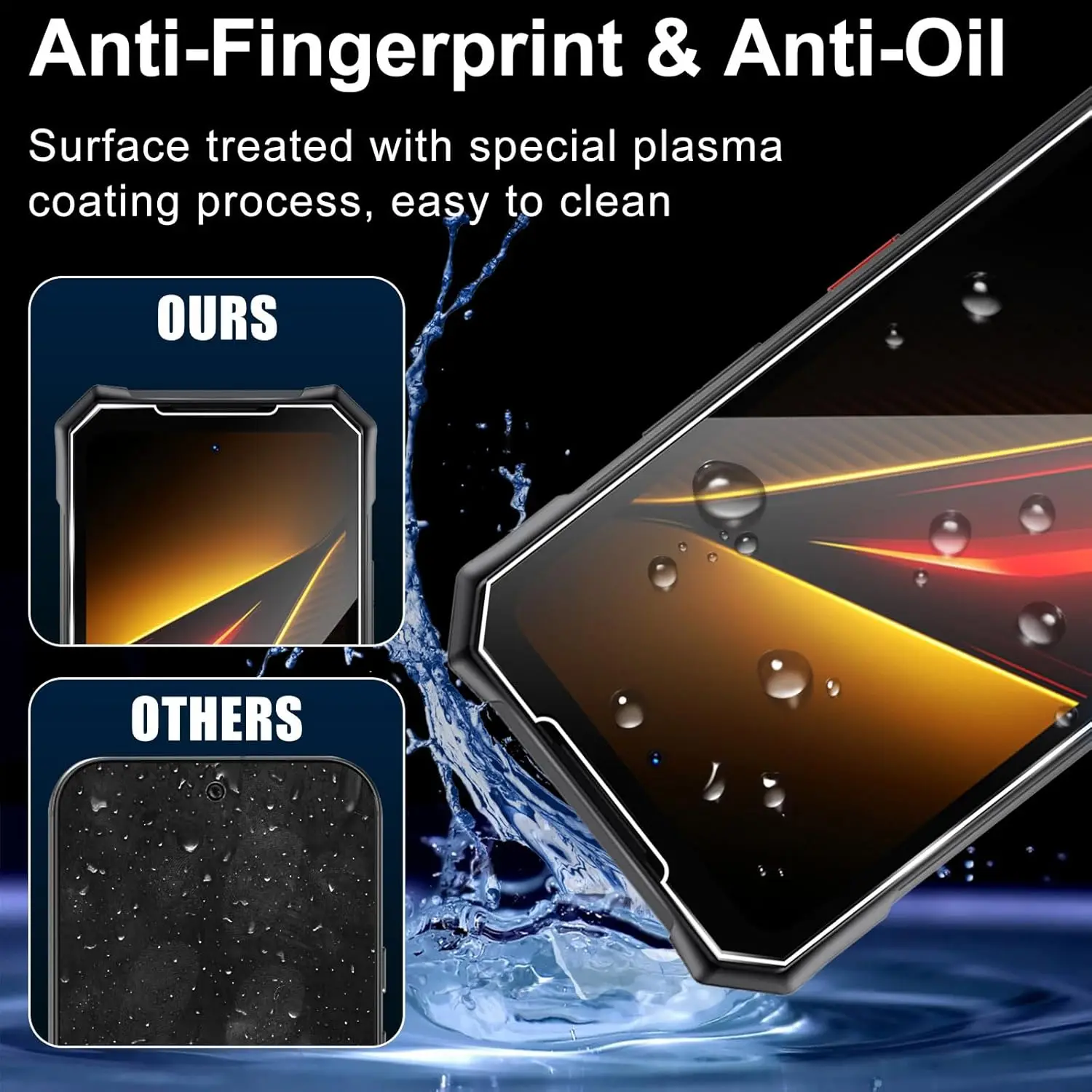 Premium 2.5D 9H Tempered Glass Screen Protector - Ultra-Clear Protective Film, 6.78