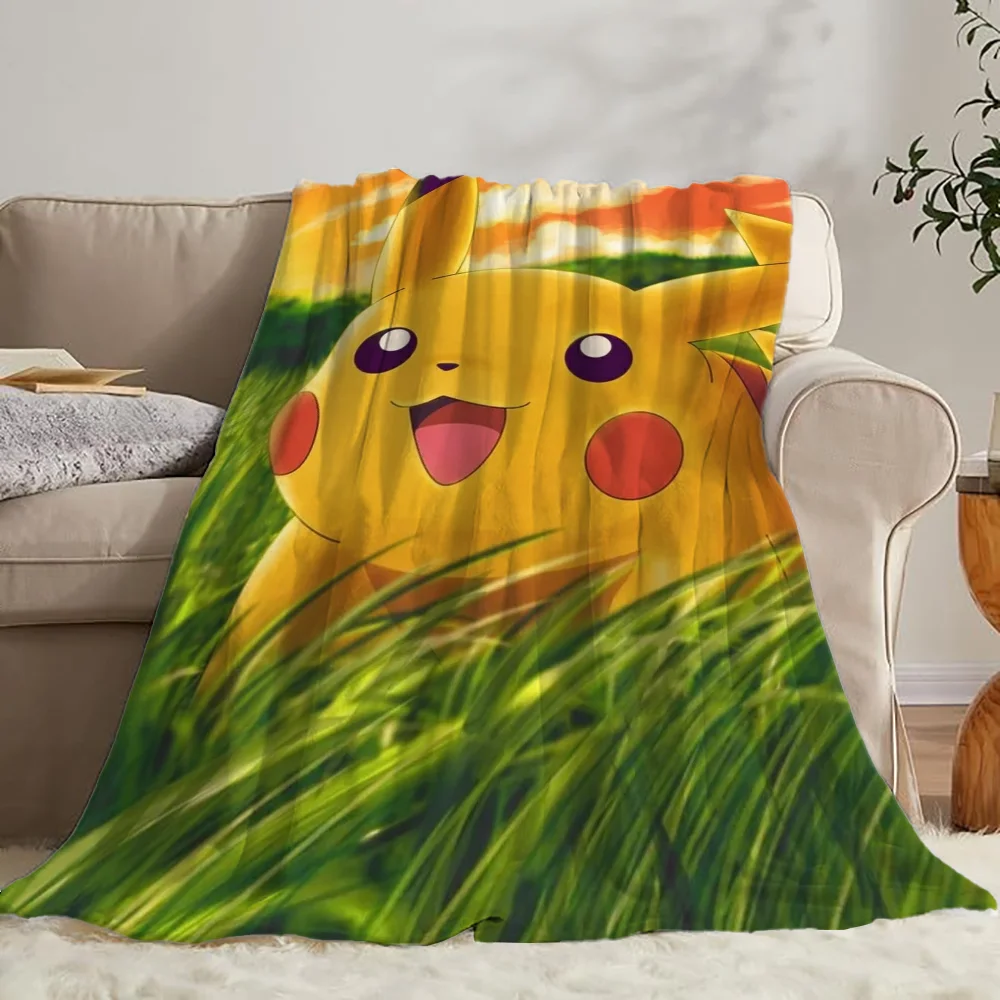 Warm Blanket for Sofas Pokemon Thin Wadding Blanket Bed Fluffy Plaid Luxury Blankets Characters Sofa Blankets King Size Cobija 3
