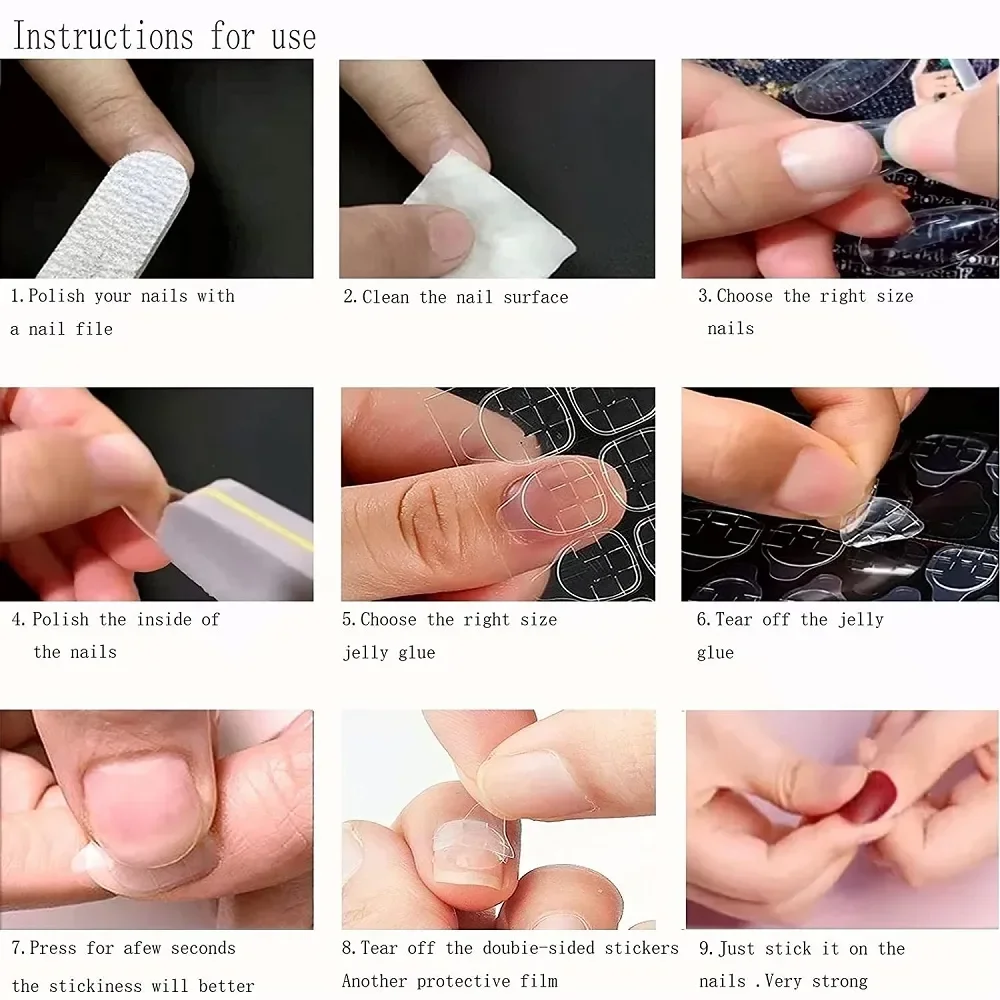 6000Pcs Double Sided Nail Glue Stickers Jelly Gel Glue Nail Sticker Nail Adhesive Waterproof Breathable False Nail Glue Tips