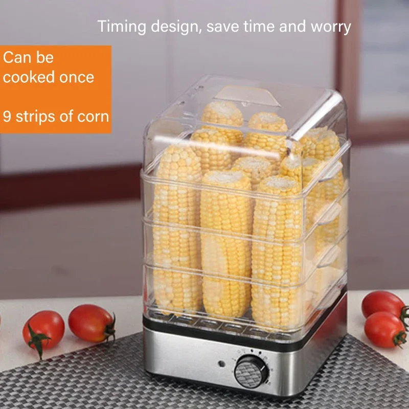 Egg Steamer KY-301 Three Layers Of Steamer Can Cook 24 Eggs At a Time Electric Can Steam Corn At a Fixed Time