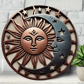 Sun Moon Stars Metal Art 1
