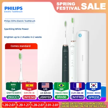Philips Electric Toothbrush HX2451 Genuine Sonic Soft Bristle Automatic Adults Men Women Couples