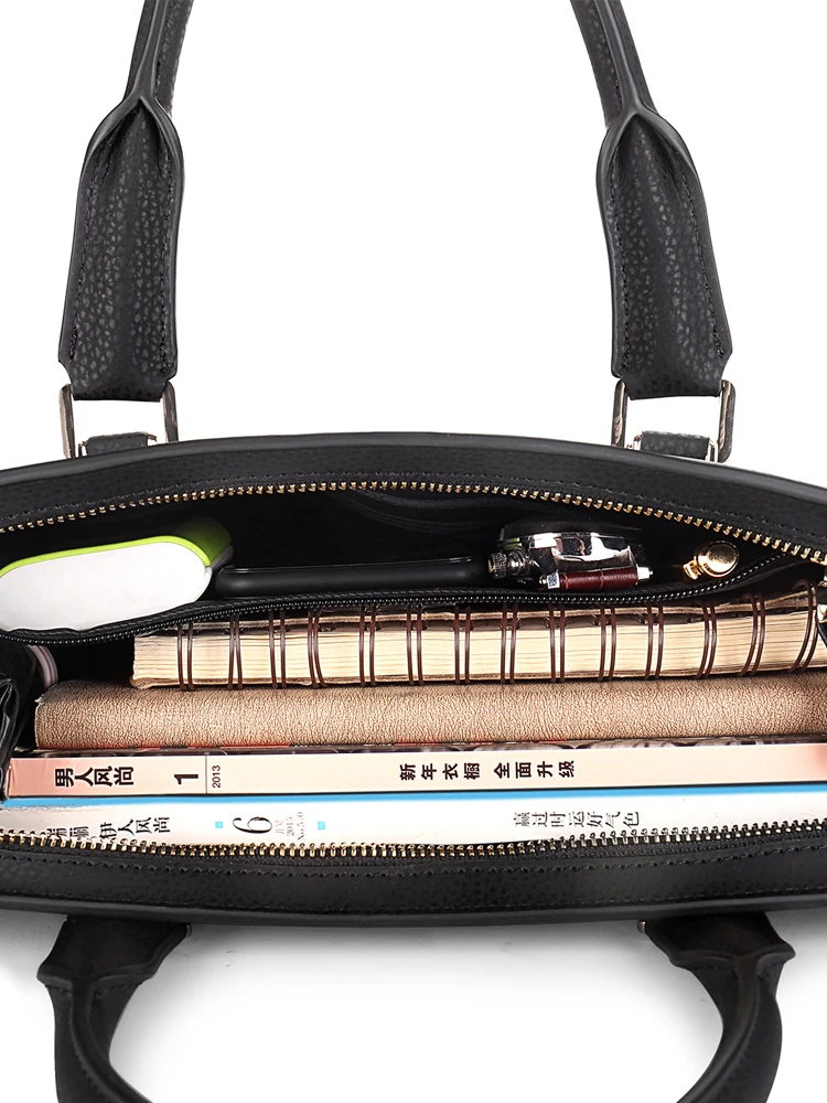 The New2021 Men's Bag Genuine Leather Men Briefcase for Laptop 14 Messenger Men's Leather Bag Business Portfolio for Document A4