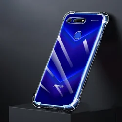 Shockproof Transparent Silicone Phone Case - Anti-Knock Soft Back Cover for Honor View 20(V20) (Clear)