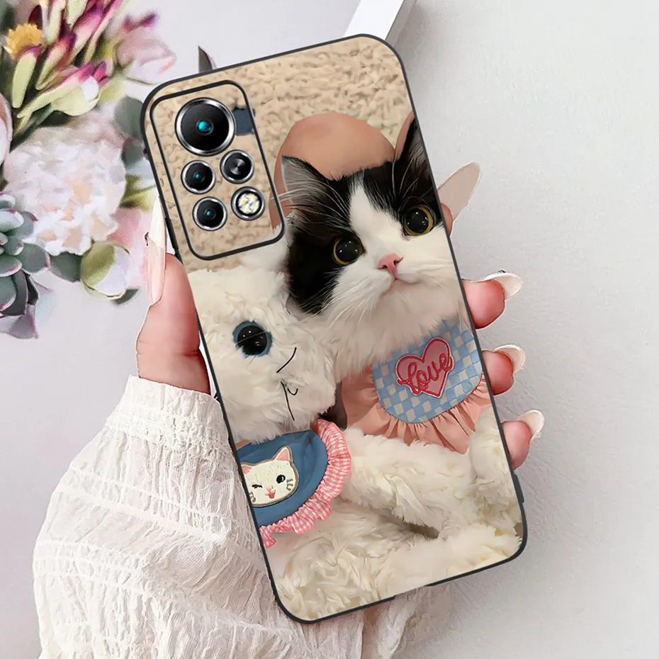 Sleek Black Silicone Soft Back Phone Case - New Design