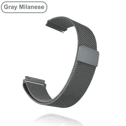 Magnetic Loop Smartwatch Band with Case and Screen Protector, 22mm/20mm Strap in Elegant Bracelet Design for GT 2E (Grey Band)