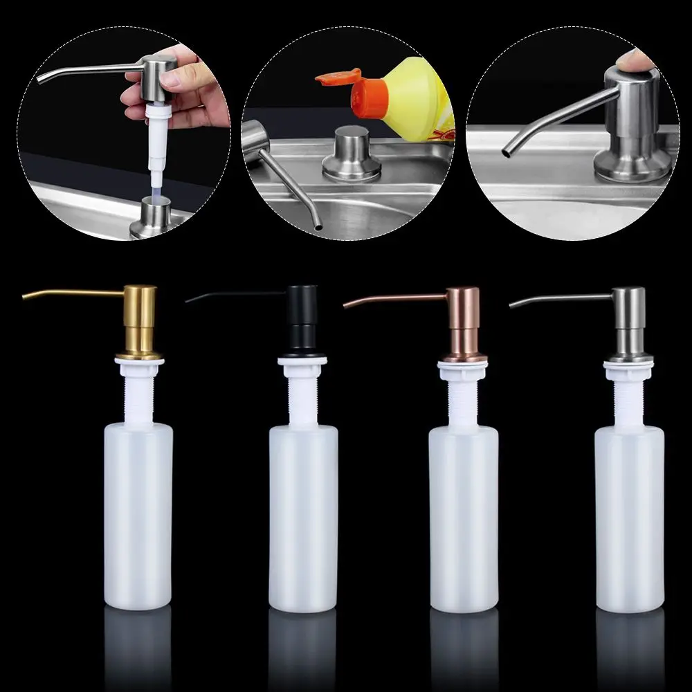 Muiltcolor Sink Soap Dispenser Household Stainless Steel Lotion Storage Bottle Liquid Hand Wash Bathroom Tools Kitchen Supplies