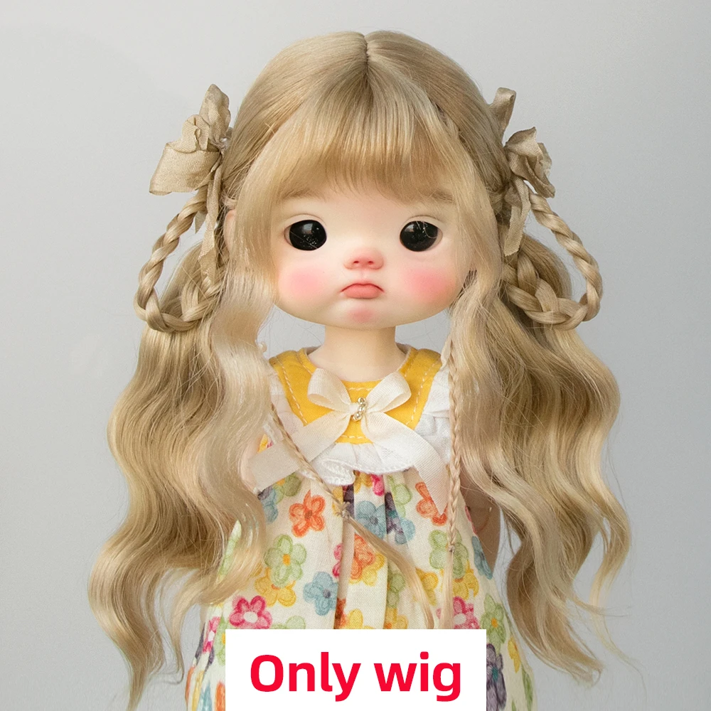 1/6BJD Perücke Pony Pferdeschwanz Lockige Weiche Mohair Perücke Zöpfe Geeignet für 30 cm DD SD Puppe Perücke Spielzeug Zubehör 6-7 Zoll Haar – Detail 5