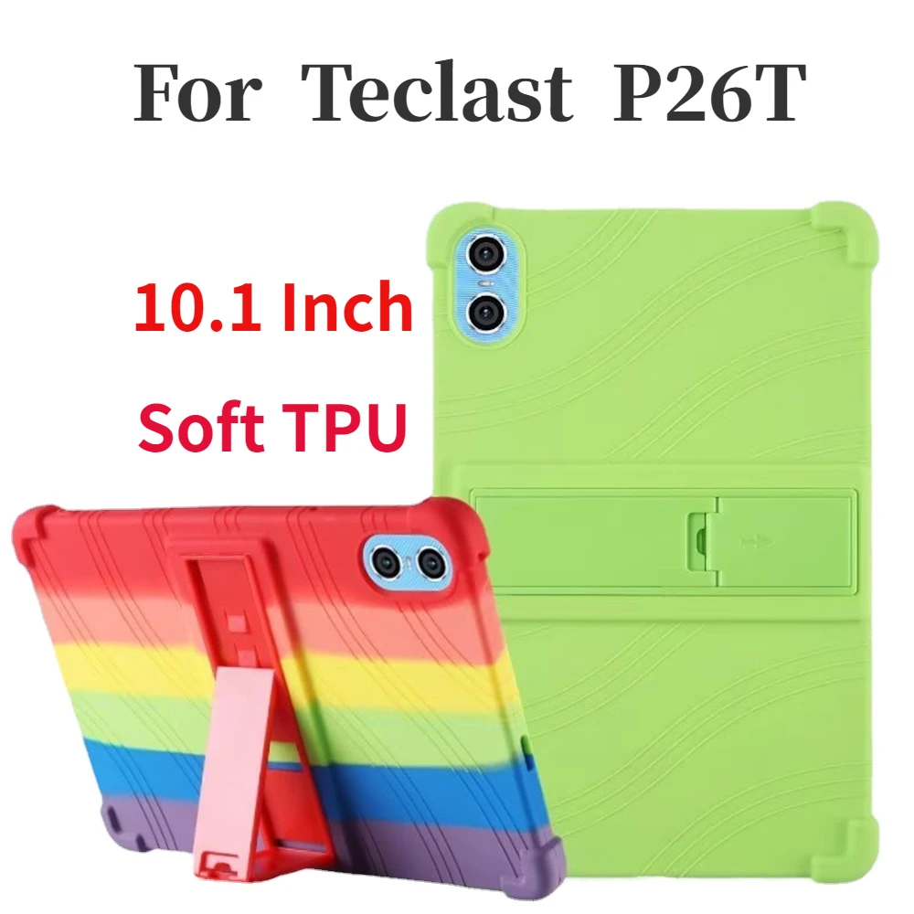 

Ajustable Stand Kids Funda For Teclast P26T Case 10.1" Tablet Soft Silicone Cover Protective Shell 4 Shockproof Airbags Coque