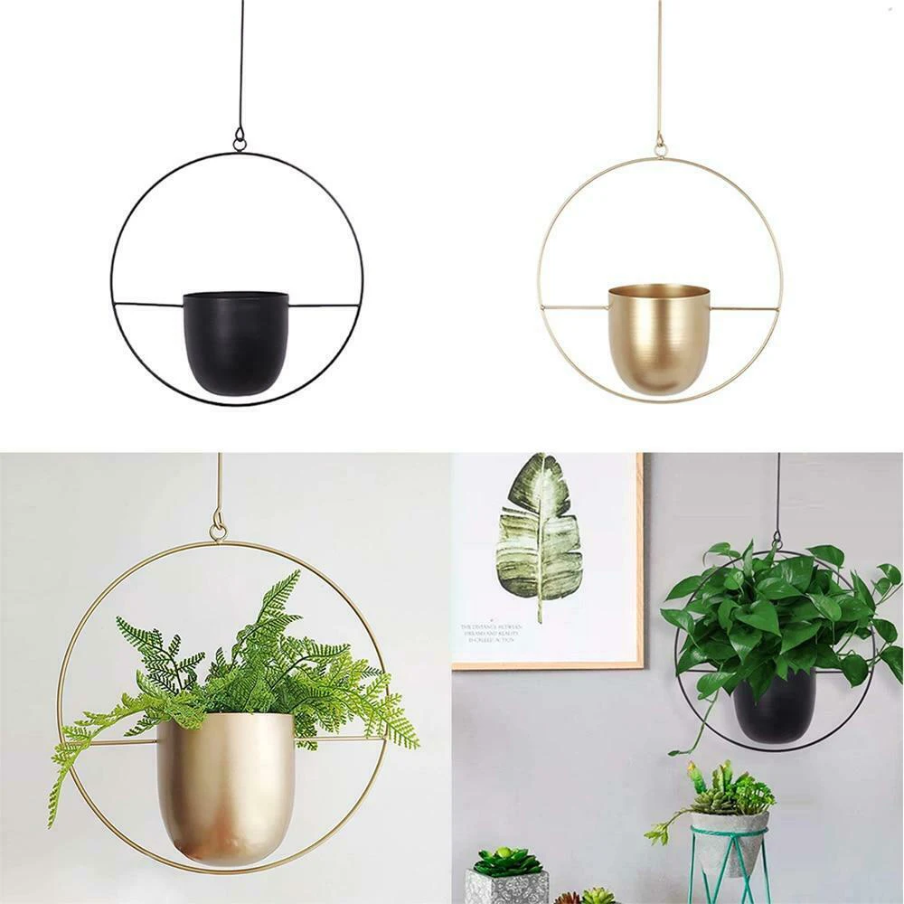 Description Picture 5 of itemNordic Style Metal Hanging Flower Pot Chain Hanging Planter Basket Flower Vase For Home Garden Balcony Decoration 2022 New