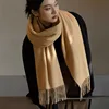 New Cashmere Scarf Women's Winter Scarves Wool Black Red Scarf Ladies Winter Big Pashmina Scarf XWJ01 4