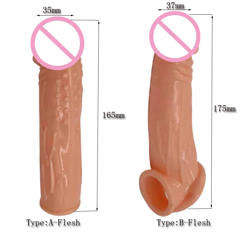 Adult Dildo Sleeve Masturbation Granular G-Spot Stimulation for Men Penis Enlarger Ejaculation Delay Extension Rings Sex Toys