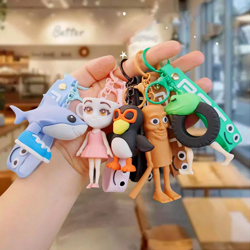 Tralalero Tralala Italian Brainrot Keychains Tung Sahur Keychains