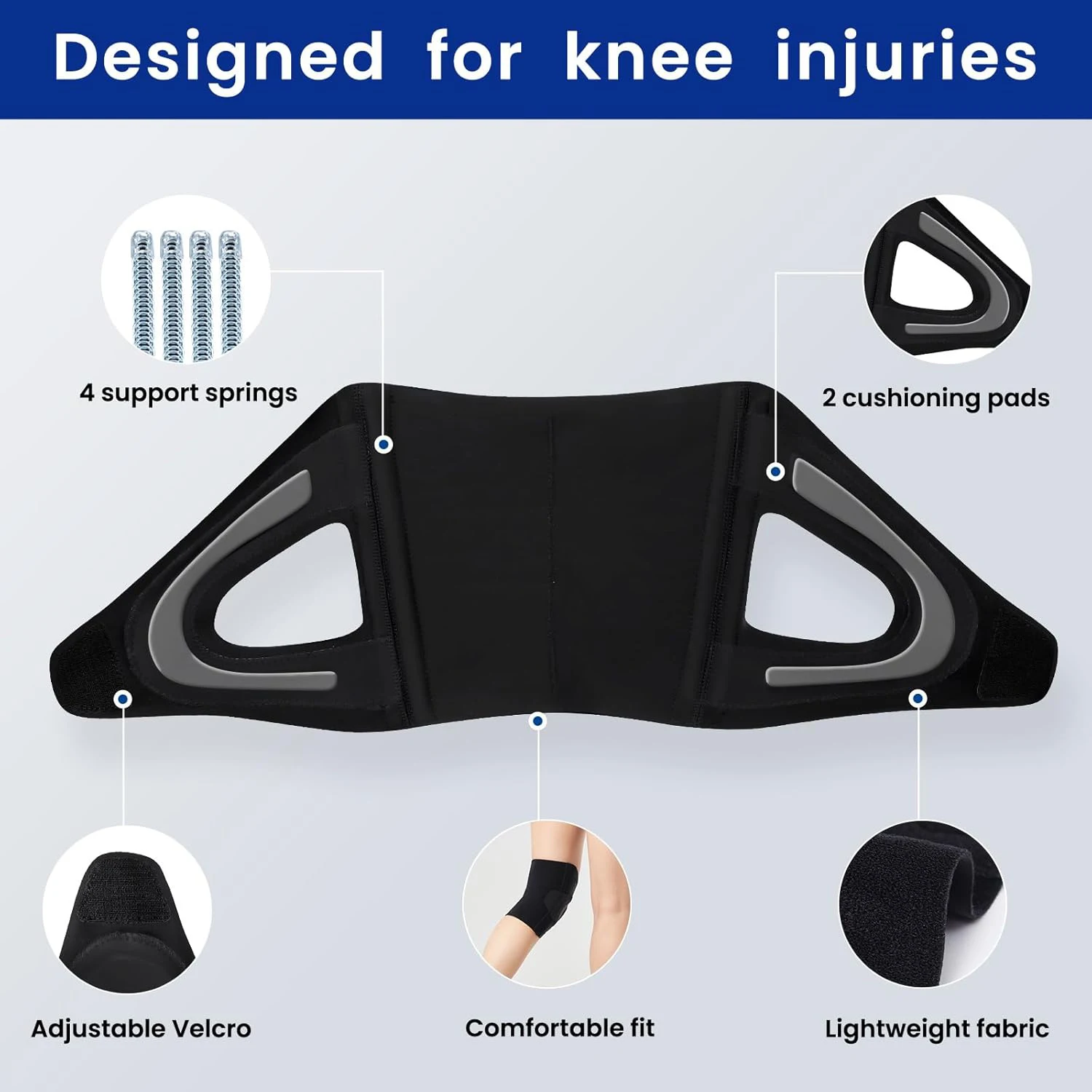 Adjustable Knee Support Wrap for Arthritis & Meniscus Relief