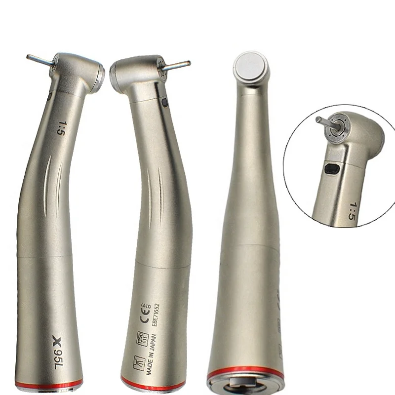Pieza De Mano Dental Contra ángulo AZDENT - Con LED Y Fibra óptica, Múltiples Reducciones (1:5, 20:1, Etc.)