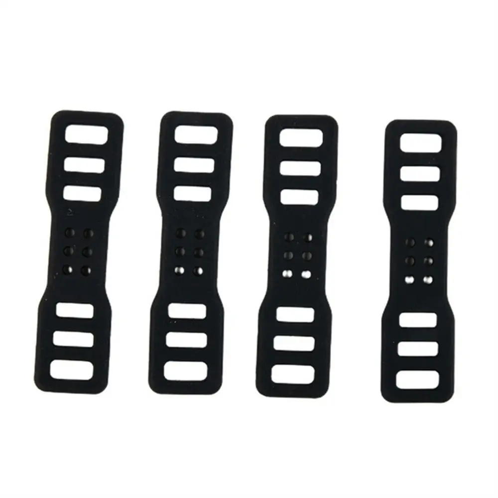 Bike Bicycle Cycling Silicone Elastic Strap Bandage Light Lamp Mount Holder Mirror Recorder Fixed Silicone Band Headlight 4Pcs