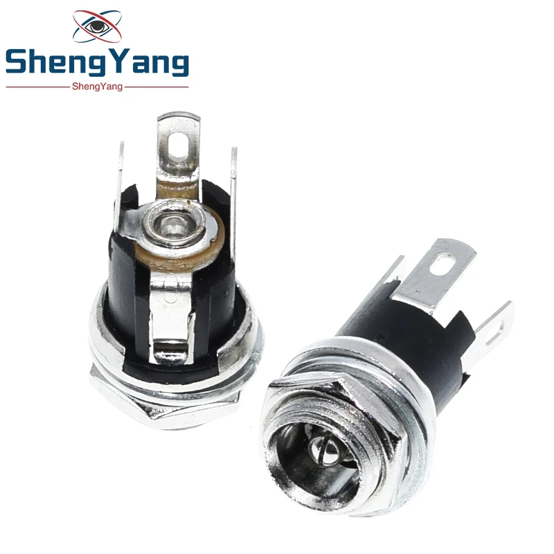 10/30PCS DC-025m Stromsteckdose DC-021/025 5,5-2,1MM 5,5 * 2,1 DC-Buchse mit Mutter DC-021M Für TZT Elektronische Komponenten