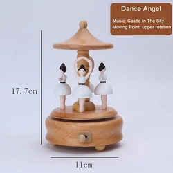 Vintage Wooden Wind - Up Music Box - Charming Retro Home Decor & Unique Gift (07)