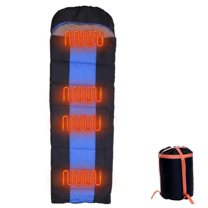 

Outdoor Camping Sleeping Bags Waterproof Ultralight Heating Winter Sleeping Bag Adults Sleep Camp Gears With Heating Pad