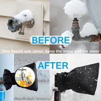 ปลอกหุ้มก๊อกน้ำกลางแจ้งสำหรับฤดูหนาว ป้องกันการแข็งตัว ปลอกก๊อกน้ำแบบหนาสำหรับสวน กันน้ำ ปลอกหุ้มก๊อกน้ำแบบกันความร้อน 2