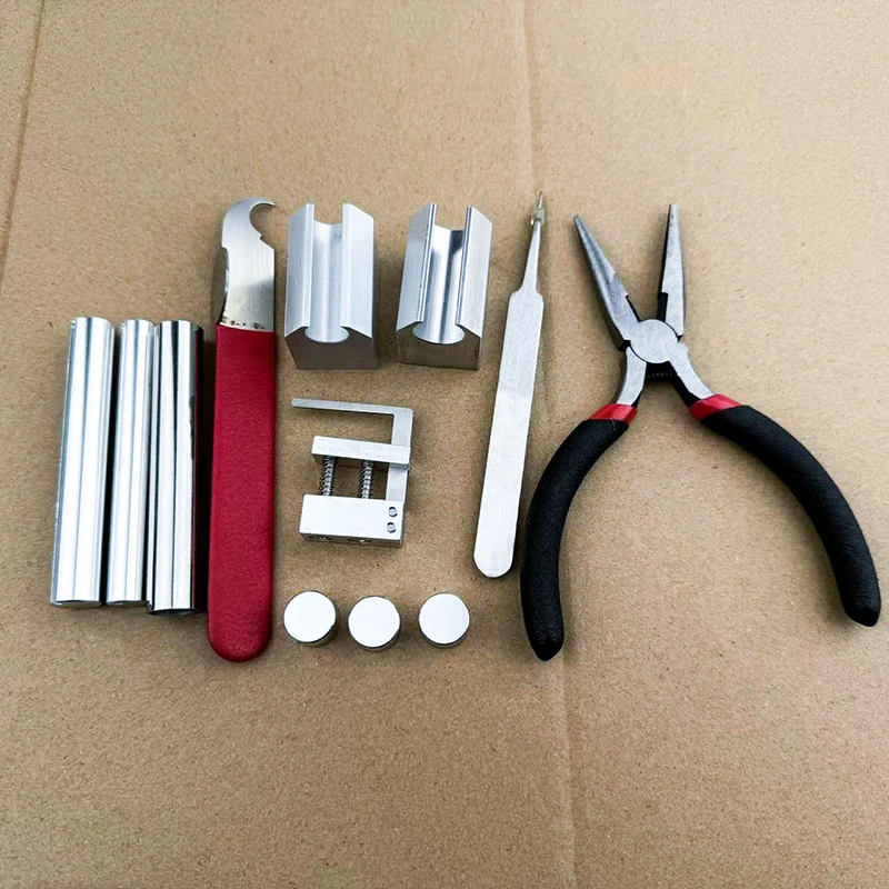 Locksmith Extractor Tools Lock Repair Tool Lock Pick Set Locksmith Tools Lock Pick Tools Original Professional 12 In 1 HUK Lock Disassembly Tool Locksmith Tools Kit Remove Lock Repairing Pick Set