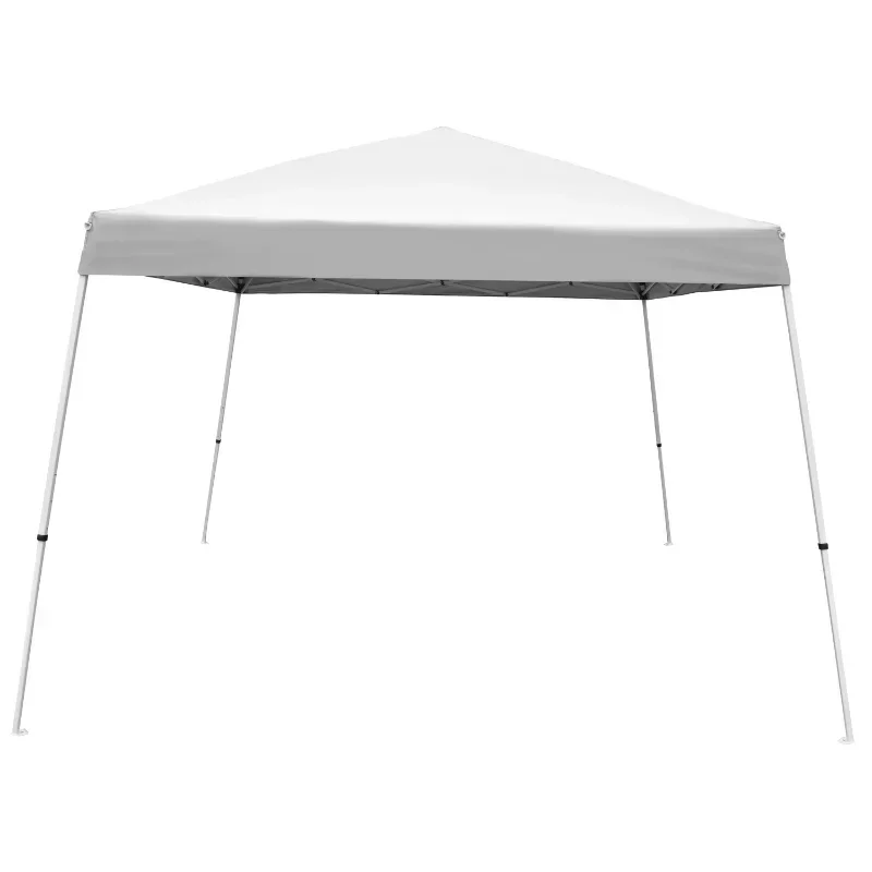 

Caravan Canopy Sports 21207800010 12' X 12' White V-Series 2 Slant Instant Canopy Pergola Aluminium Awning Shades