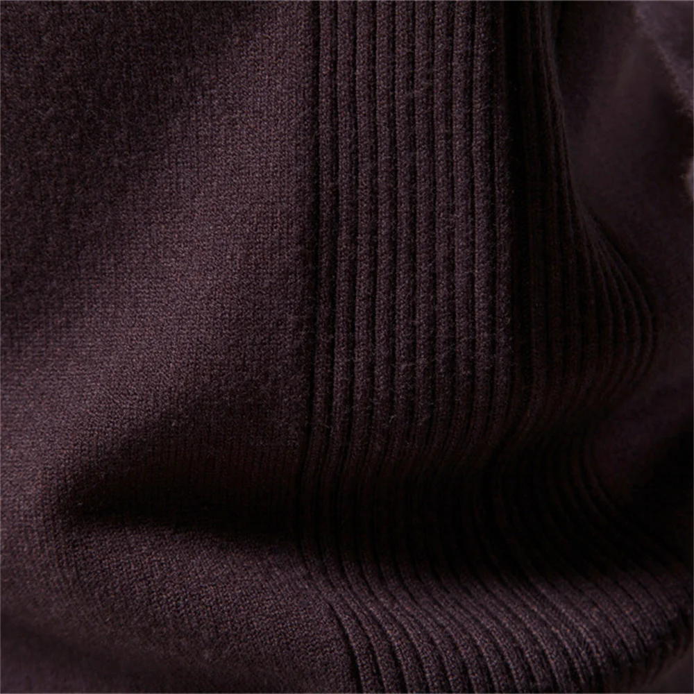 Basic Sweater Soft Mid Neck Pullover Men Casual Solid Color Winter Warm Men's Sweater