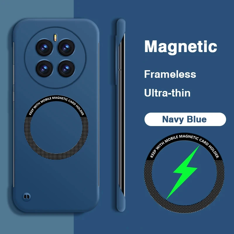 Sleek Magnetic Frameless Shockproof Phone Case with Magsafe Compatibility