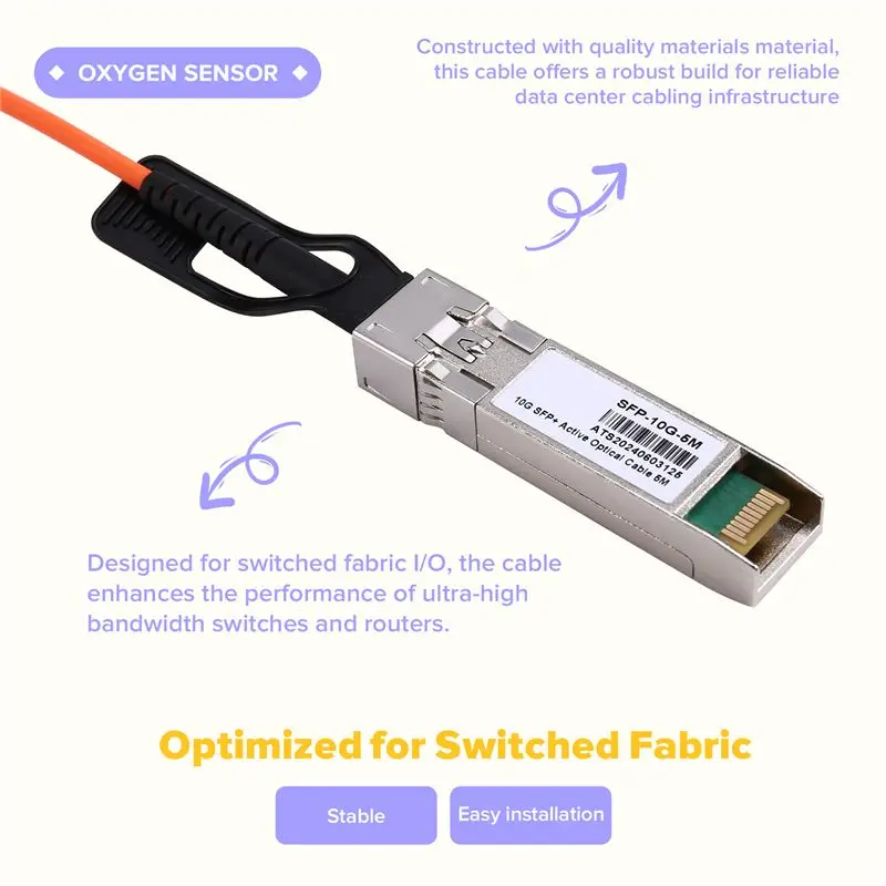[EYELNEW】 Mikrotik 스위치 호환 10G SFP+ AOC OM2 케이블 10Gbps 5M LSZH 10G SFP+ AOC Om2cable
