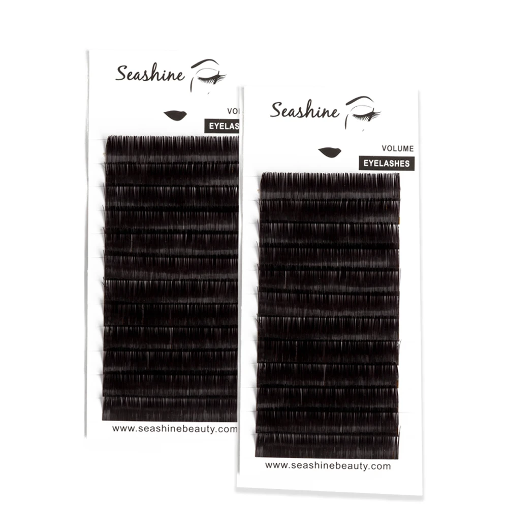 Seashine Lashes Individual Eyelash Extension Private Label Silk Lash B C D Curl 8-15mm Classic Lash Free Shipping