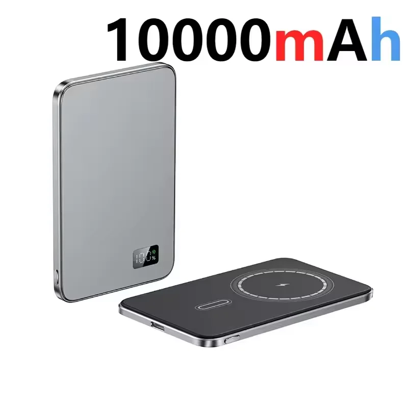 Original 10000mAh Thin Magnetic Wireless Power Bank PD25W Fast Charging Portable External Battery for Magsafe For iPhone Samsung 6