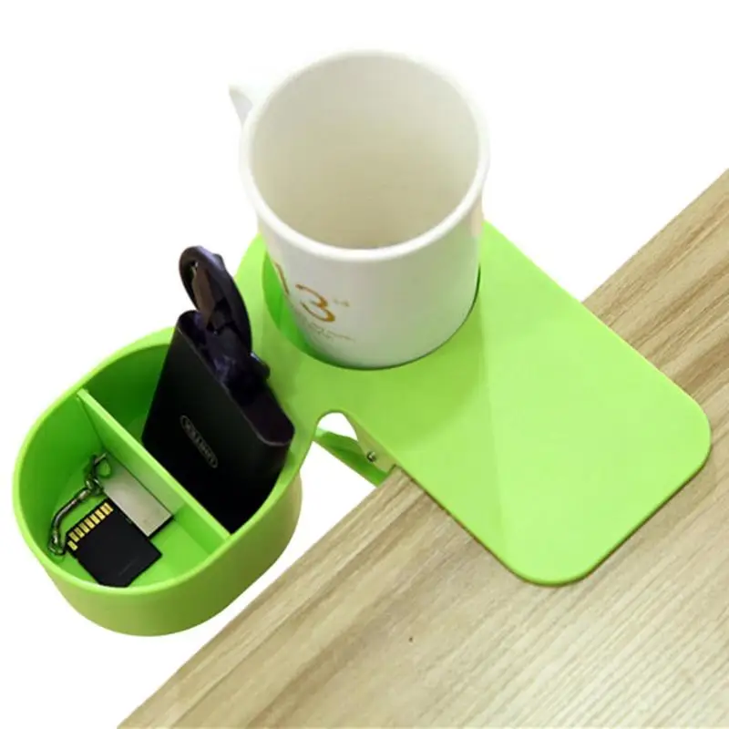 1pc Tasse Trinken Halter Clip Kaffee Becher Schreibtisch Schoß Ordner  Halter Büro Liefert Zufällige Farbe, Kostenloser Versand Für Neue Benutzer