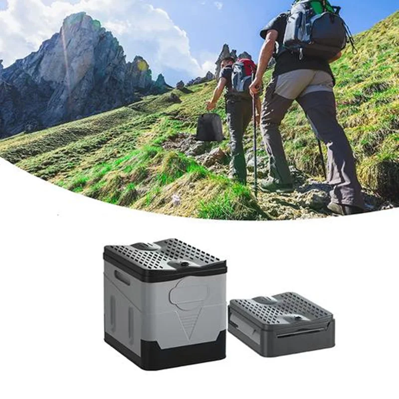 Inodoro plegable para exteriores, orinal portátil de viaje, asiento de inodoro para acampar, resistente, duradero, fácil de llevar, ahorro de espacio, baño para coche