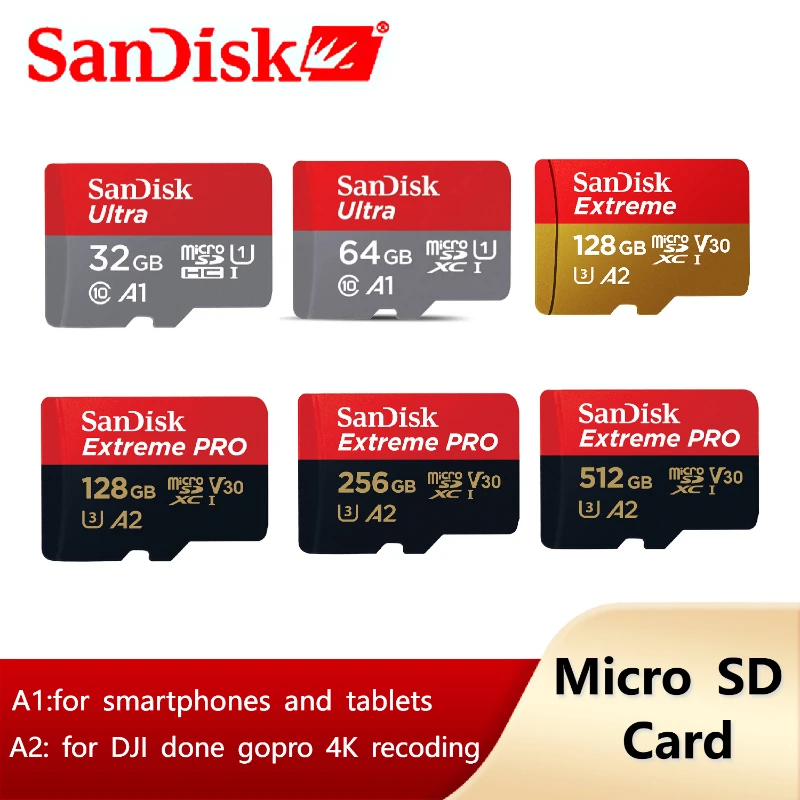 New Original Sandisk Ultra Extreme PRO Memory Card A2 U3 V30 256GB