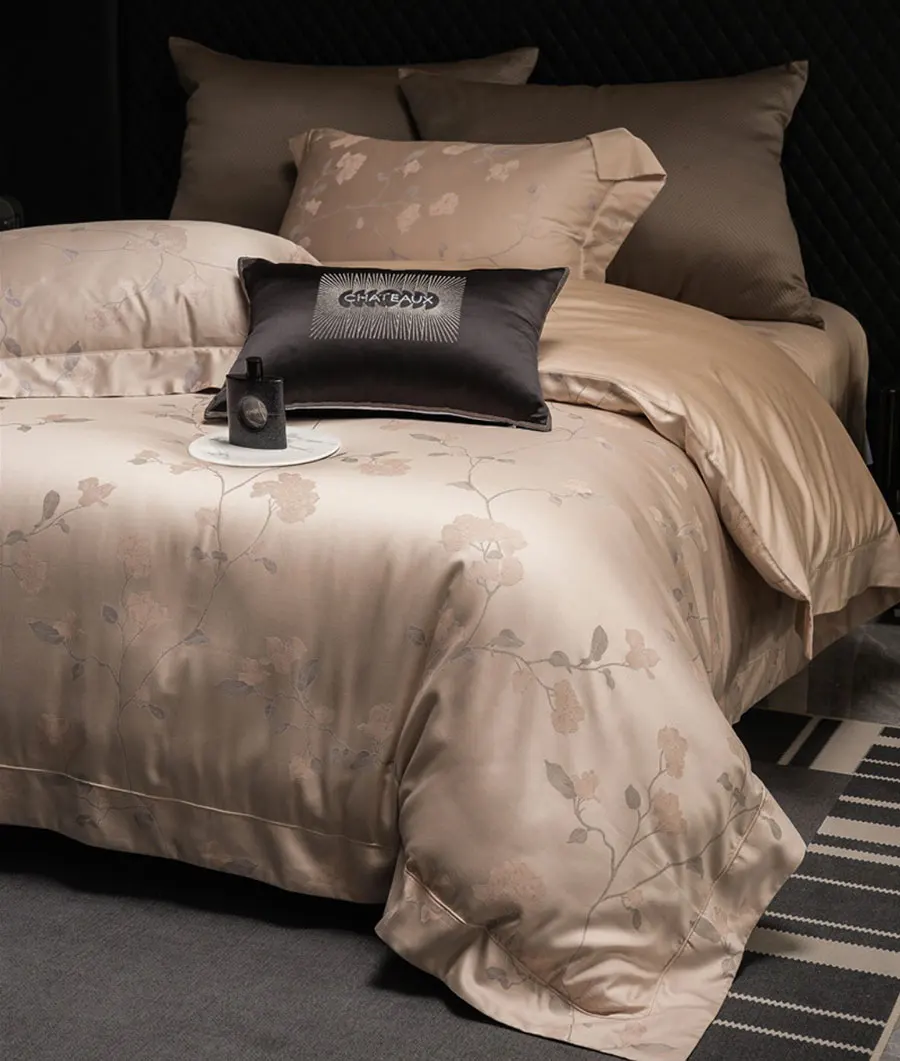 

Traditional chinoiserie jacquard bedding set,full queen king elegant double cotton home textile bed sheet pillowcase quilt cover
