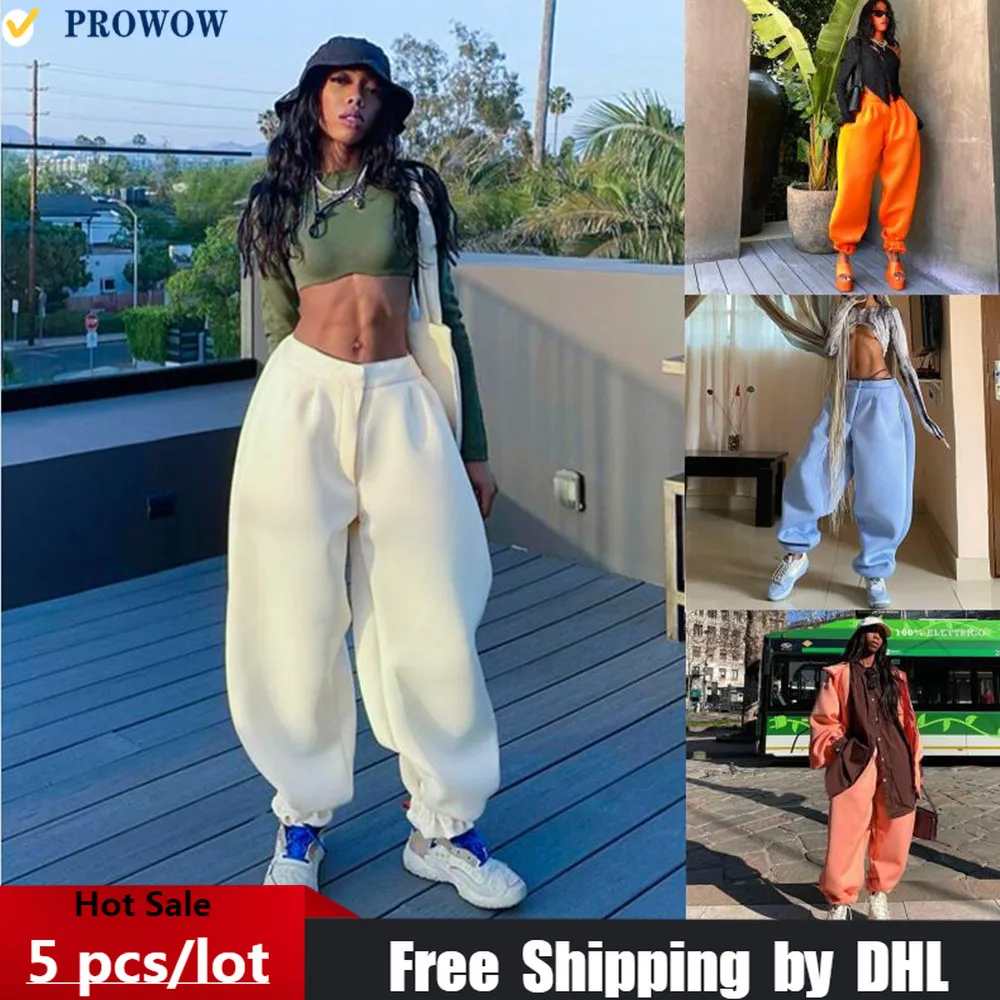 

Bulk Items Wholesale Women Sport Pants Casual Loose Solid Lady Trouser 2023 Autumn Winter New Trendy Femme Bloomers Bottoms 8305