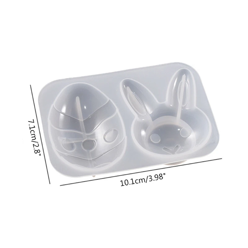 

Easter Rabbit Bunny Silicone Mold Cute Rabbit-Head Epoxy Resin Casting Mold Keychain Pendant Mold Baking Mold for Party