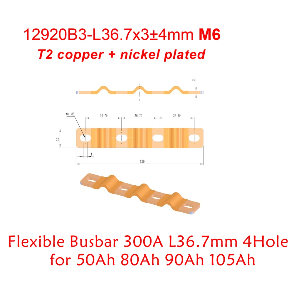 Flexible Busbar 300A Lifepo4 Cell Busbars 12V 24V 48V 100Ah 320Ah  Rechargable Battery Pack for Solar Energy Storage System 280Ah - AliExpress