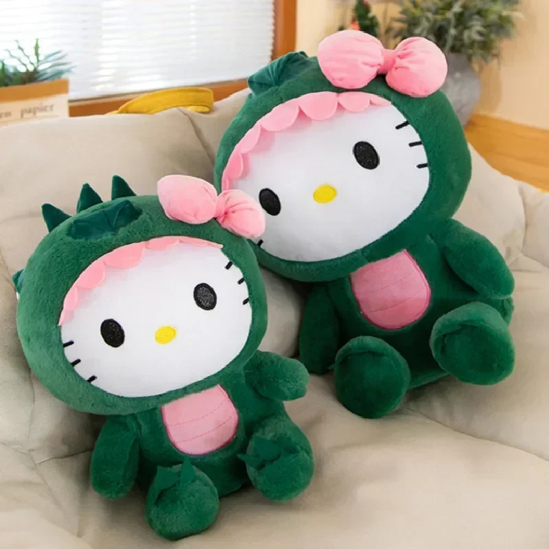 

Новинка 35/50/65 см аниме Sanrio кавайные динозавры Hello Kitty плюшевые игрушки большая подушка Мультяшные милые удобные мягкие куклы Подарки