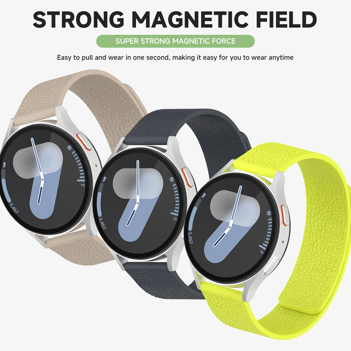 Silicone Magnetic Loop Strap - Versatile & Stylish Smartwatch Bracelet
