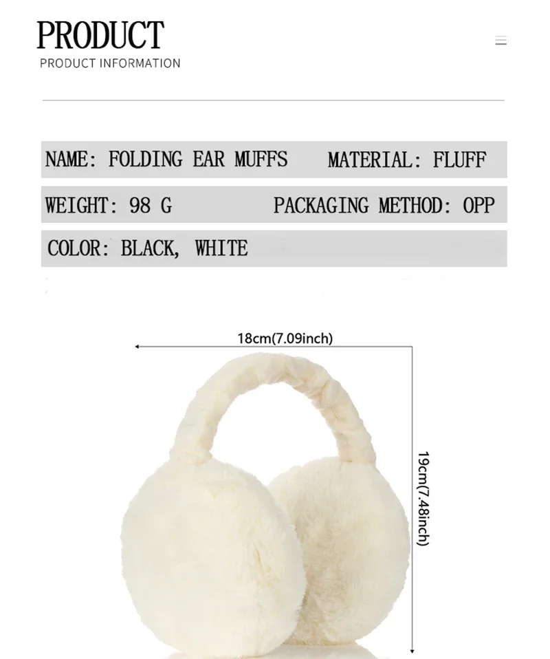 Soft Plush Earmuffs - Detail 1