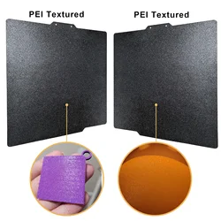 Enhanced Double - Sided 3D Printer Build Plate, PEI Coated Spring Steel Sheet, 257x257mm, Heated Bed Compatible (PEI - PEI - BK)