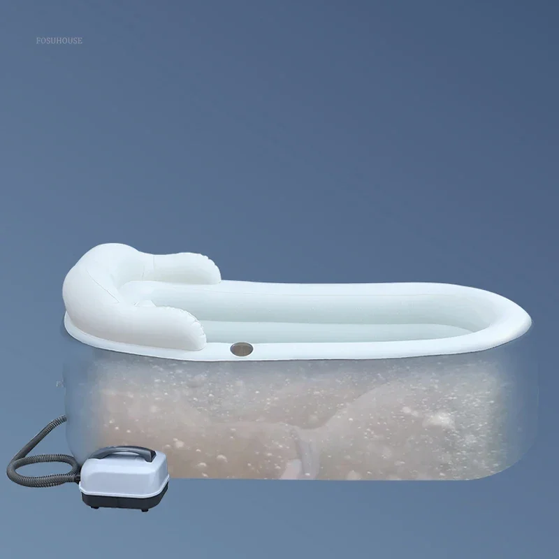 Insulated Inflatable Massage Bathtub Hydrotherapy Machine Wave Bath Pool Simple Folding Adult Portable Bathtub Household TubZAQ