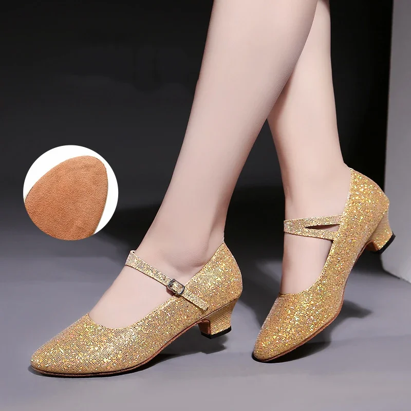 Ballroom Dancing Shoes For Women Latin Dance Shoes Lady Closed Toe