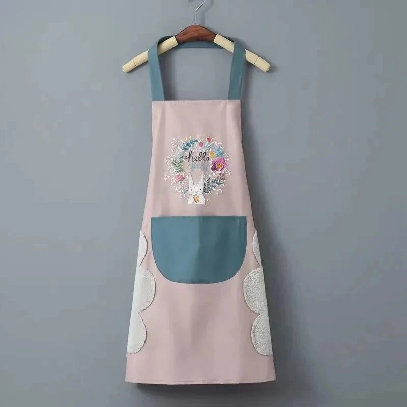 Rabbit Print Waist Apron Detail 1