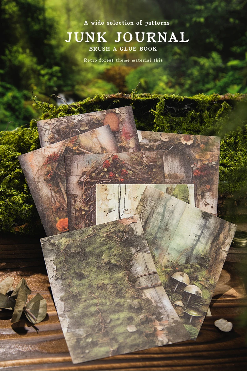 30 stücke natürliche Wald landschaft Dekor Sammelalbum Vintage Material Papier Kit DIY Junk Journal Collage Fotoalbum Hintergrund papier – Detail 5